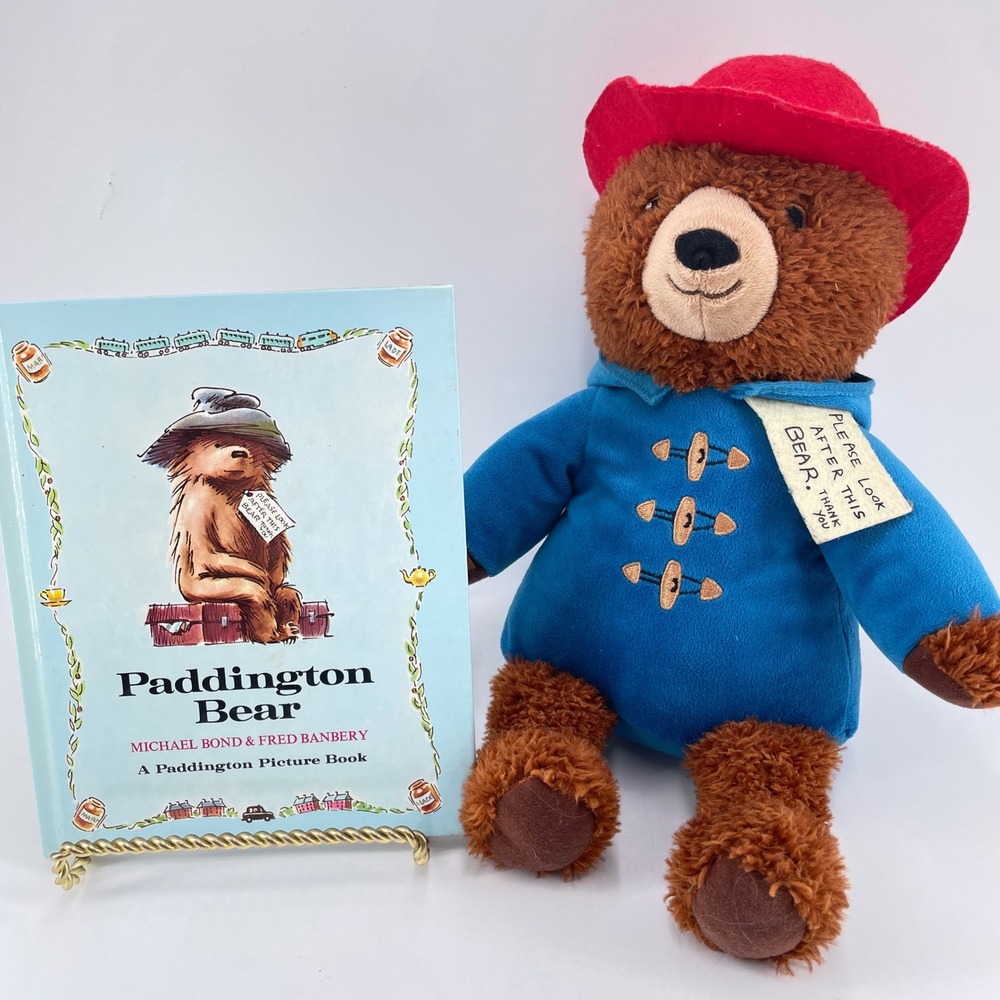 Paddington Bear 1973 First Edition Book & Kohl's Cares Plush Set Classic Toy